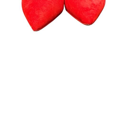 Kate Spade Voila Pumps Red Tassel Suede Pointed Toe Kitten Heels Size 10 - Picture 5 of 9